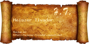 Heiszer Tivadar névjegykártya