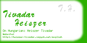 tivadar heiszer business card